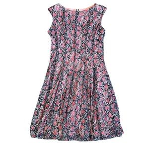 Danny and Nicole Women’s Size 8 Fit And Flare Dress Floral Sleeveless Lined Lace